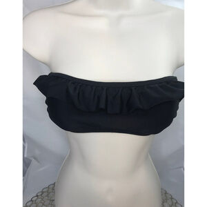 Bandeau black bikini padded medium